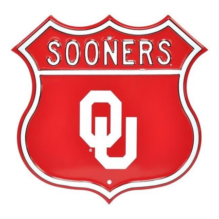 AUTHENTIC STREET SIGNS Authentic Street Signs 33118 Oklahoma Sooners Route Street Sign 33118